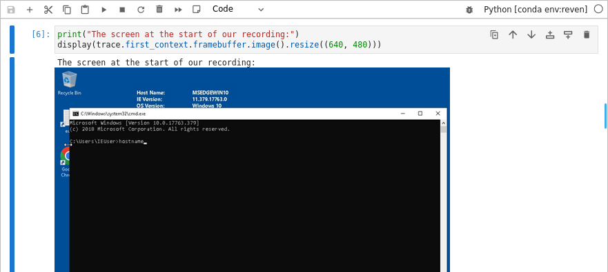 Showing the framebuffer