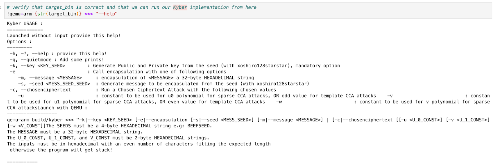 Kyber STM32 QEMU emulation